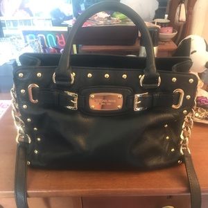 Michael Kors Bag Black with Gold Studs